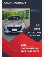 MAZDA PREMACY 2010 OWNERS MANUAL